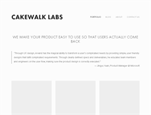Tablet Screenshot of cakewalklabs.com